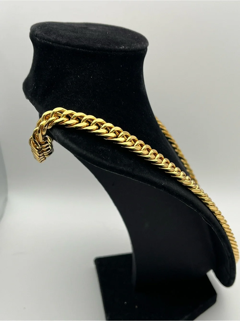 Men's 24”, Gold over Stainless Curb Chain Necklace
